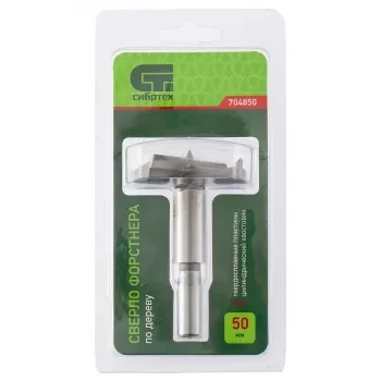 Сверло Форстнера по дереву 50 мм цилиндрический хвостовик СИБРТЕХ 704850 купить в Урае