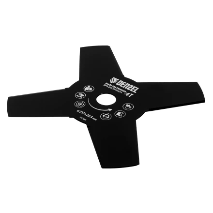 Диск для триммера , 255 х 25,4   4 лезвия Denzel 96366 купить в Урае