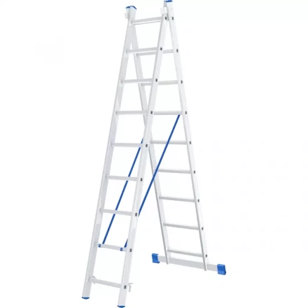 Лестница алюминиевая 2х9 ступеней двухсекционная СИБРТЕХ 97909 купить в Урае