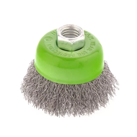 Щетка для УШМ, 65 мм, М14, "чашка", витая проволока 0.3 мм Сибртех 746037 купить в Урае