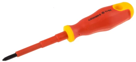 Отвертка STAYER &quot;PROFI&quot; &quot;ELECTRO&quot; диэлектрическая до 1000В, двухкомп рукоятка, PH № 1 х 80мм 25142-1-08 купить в Урае