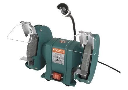 Станок точильный BG-6020 L 400Вт круг 200 х 20 х 16 мм 2950об/мин адаптер 10кг лампа STURM купить в Урае