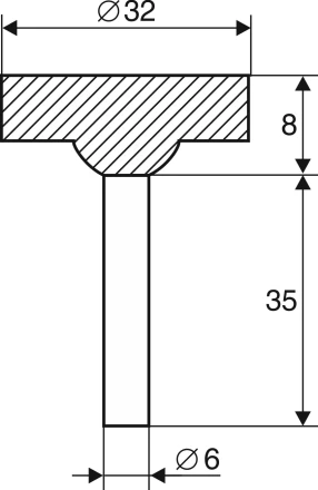 Шарошка абразивная Цилиндр 32х8х6 мм Энкор 21651 купить в Урае