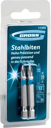 Набор бит РН3х50, сталь S2, 2шт GROSS 11359 купить в Урае