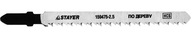 Полотна STAYER "STANDARD", T101BR, для эл.лобзиков, HCS, по дереву, фанере, ДВП, ДСП, ламинат, пластик, EU-хвост.,74/2,5мм, 2шт 159475-2.5 купить в Урае