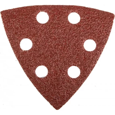 Треугольник шлифовальный универсальный STAYER &quot;MASTER&quot; на велкро основе, 6 отверстий, Р40, 93х93х93мм, 5шт 35460-040 купить в Урае