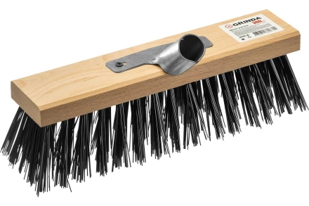 Щетка GRINDA &quot;EURO&quot; уличная без ручки, буковая колодка, жесткая щетина, с металлическим держателем для черенка, 30см 39193-30 купить в Урае