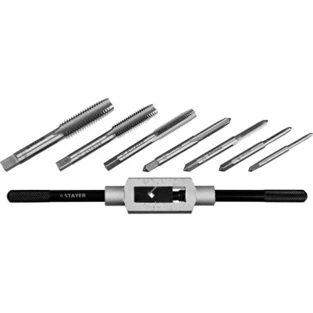 Набор метчиков STAYER "MASTER", метчикодержатель 1шт, метчики 7шт, 8 предметов 28016-H8_z01 купить в Урае