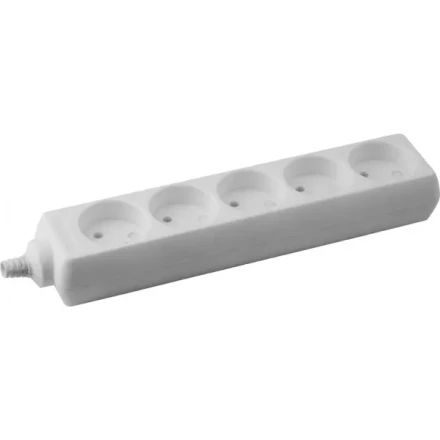 Колодка DEXX для удлинителя, 5 гнезд, макс мощность 3500Вт 55100-5 купить в Урае