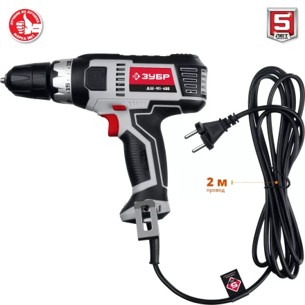 Дрель-шуруповерт сетевая ДШ-М1-400 серия МАСТЕР купить в Урае