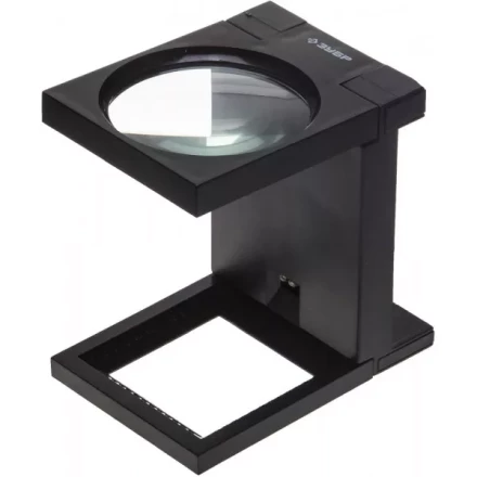 Лупа ЗУБР &quot;МАСТЕР&quot; складная на подставке, светодиодная подсветка, 3 кратное увеличение, диаметр 90мм 40542-90 купить в Урае