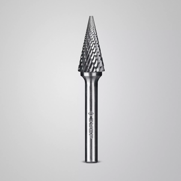 Зубр Твердосплавная борфреза M - конус с острым углом, 12 х 25 мм, угол 25° (28811-12-25) купить в Урае