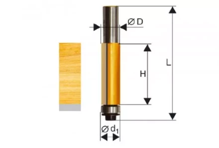 Фреза кромочная прямая ф127х51мм хв. 12мм 46166 купить в Урае