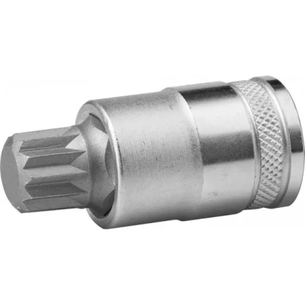 Торцовая бита-головка KRAFTOOL &quot;INDUSTRIE QUALITAT&quot;, материал S2, SPLINE, сатинированная, 1/2&quot;, M16 27911-16_z01 купить в Урае