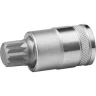 Торцовая бита-головка KRAFTOOL "INDUSTRIE QUALITAT", материал S2, SPLINE, сатинированная, 1/2", M16 27911-16_z01 купить в Урае