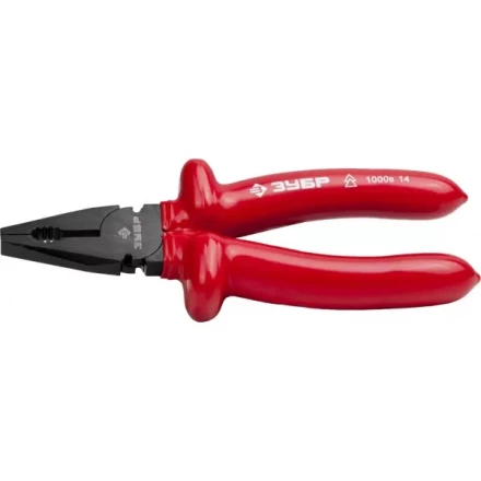 Плоскогубцы ЗУБР &quot;МАСТЕР&quot; &quot;ЭЛЕКТРИК&quot; комбинированные, диэлектрические, высоковольтные до ~1000В, 180мм 2214-1-18_z02 купить в Урае
