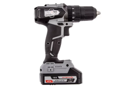 Аккумуляторная дрель-шуруповерт ИНТЕРСКОЛ ДАУ-13/18ВК (573.1.2.70) Li-ion АПИ (кейс, 2 х 1,5Ач, ЗУ) купить в Урае