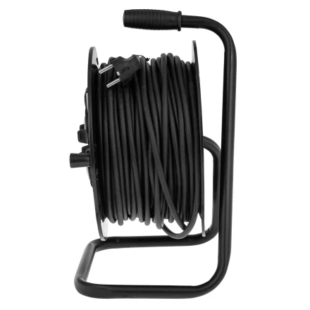 Удлинитель силовой на кабельной катушке, ПВС, 50 м, 4 розетки с крышкой, IP44, 16А, УХз16, Россия Сибртех 96048 купить в Урае