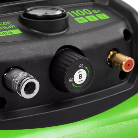 Компрессор воздушный безмаслянный BL 1100/6 1100Вт, ресивер 6 литров, 180 л/мин// Сибртех 58059 купить в Урае