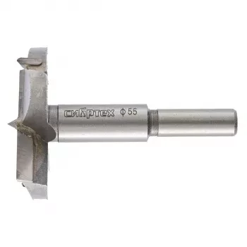 Сверло Форстнера по дереву 55 мм цилиндрический хвостовик СИБРТЕХ 704855 купить в Урае