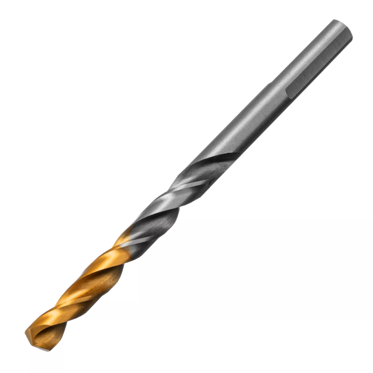 Сверло спиральное по металлу Denzel 6 x 93 мм, Р6М5, Golden Tip, 718235 купить в Урае
