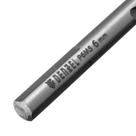 Сверло спиральное по металлу Denzel 6 x 93 мм, Р6М5, Golden Tip, 718235 купить в Урае