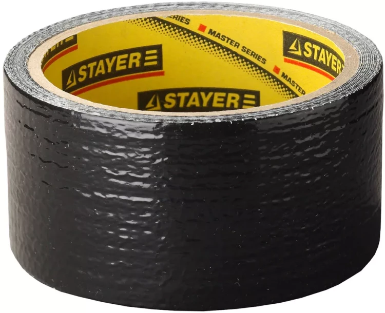Армированная лента, STAYER Professional 12086-50-10, универсальная, влагостойкая, 48мм х 10м, черная 12086-50-10 купить в Урае