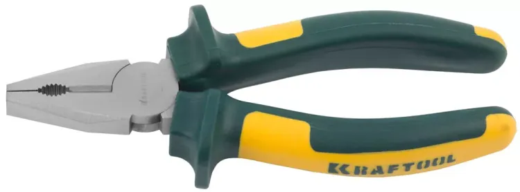 Плоскогубцы KRAFTOOL"KRAFT-MAX"комб,Cr-Mo,маслобензост двухкомп рукоятки,шарнирное соединение с повыш износост,160мм 22011-1-16 купить в Урае