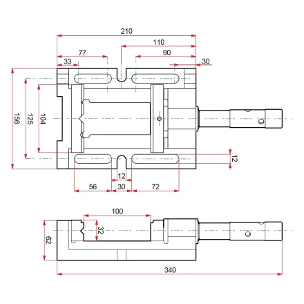 Тиски KRAFTOOL станочные трехсторонние 32716-100 купить в Урае