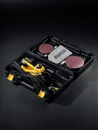 STEHER BOS-25 Duo, d125 / d150 мм, 2.5 мм, 350 Вт, бесщеточная орбитально-шлифовальная машина, кейс (BOS-25) купить в Урае