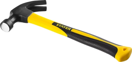 Молоток-гвоздодер &quot;Fiberglass&quot; с фиберглассовой рукояткой, 450 г, STAYER Professional 2026-450_z01 купить в Урае