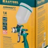 Краскопульт пневматический KRAFTOOL AirKraft, HVLP, c верхним бачком, 1,4мм 06522-1.4 купить в Урае