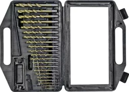 Набор сверл по мет 1,0-10,0мм 21шт белые, мет. коробка Кратон 1 05 01 018