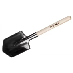 Лопата ЗУБР "ЭКСПЕРТ" саперная из нержавеющей стали, защитный чехол, 190х145х550мм 4-39441_z01