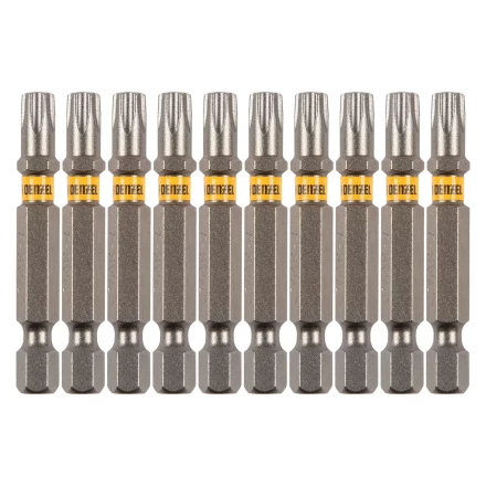 Бита TX 30х50, сталь S2, шестигранный профиль, 10 шт. Е 6,3 Denzel 11671 купить в Урае