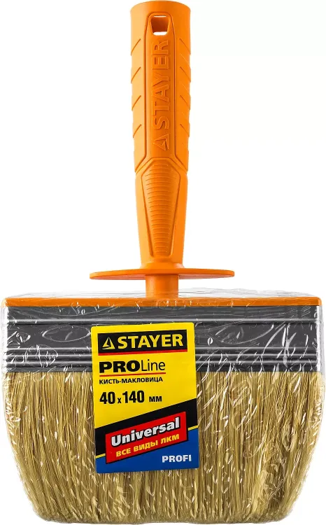 Макловица STAYER "PROFESSIONAL" UNIVERSAL, натуральная светлая щетина, пластмассовый корпус, 40х140мм 0182-14 купить в Урае