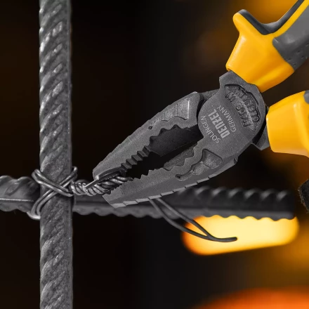 Плоскогубцы комбинированные 165 мм Denzel 17080, трехкомпонентные рукоятки купить в Урае