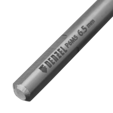 Сверло спиральное по металлу Denzel  6,5 x 100 мм, Р6М5, Golden Tip 718236 купить в Урае