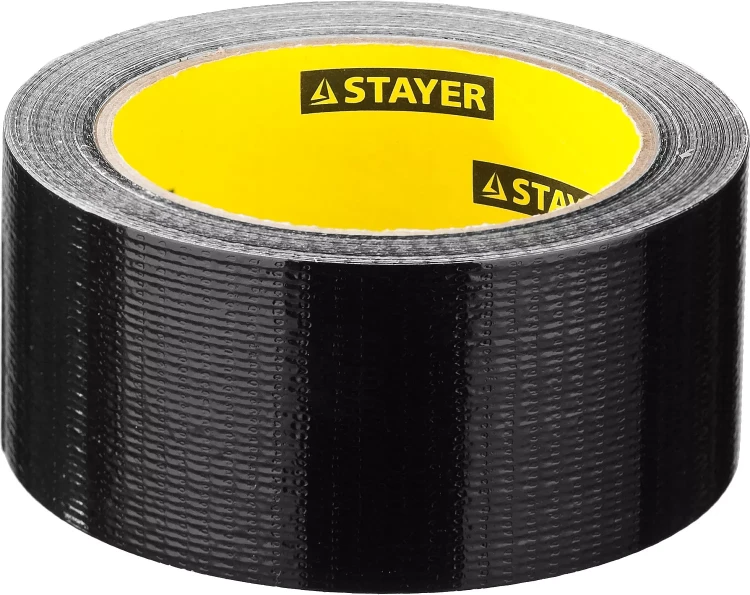 Армированная лента, STAYER Professional 12086-50-25, универсальная, влагостойкая, 48мм х 25м, черная 12086-50-25 купить в Урае
