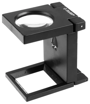 Лупа ЗУБР &quot;МАСТЕР&quot; складная на подставке, светодиодная подсветка, 5 кратное увеличение, диаметр 50мм 40542-50 купить в Урае