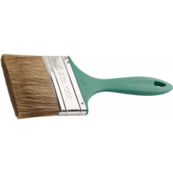 Кисть плоская STAYER "LASUR-EURO", смешанная (натуральная и искусственная) щетина, пластмассовая ручка, 100мм 01081-100