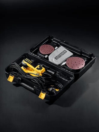 STEHER BOS-50 Duo, d125 / d150 мм, 5.0 мм, 350 Вт, бесщеточная орбитально-шлифовальная машина, кейс (BOS-50) купить в Урае