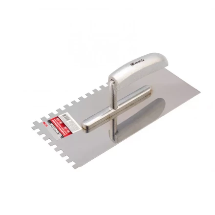 Гладилка из нержавеющей стали 280 x 130 мм деревянная ручка зуб 8 x 8 мм Matrix 86739 купить в Урае