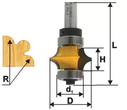 Фреза кром фигурная ф254х13мм R32мм хв 8мм 10690 купить в Урае