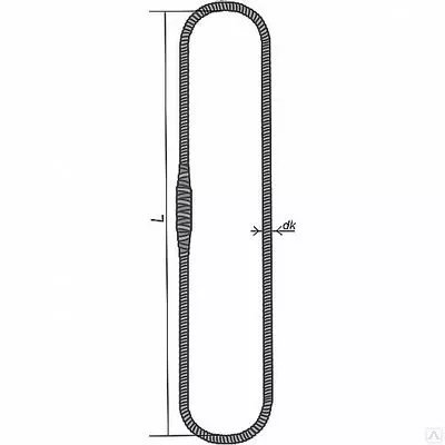 Строп канатный кольцевой СКК 25 т L=2.5 м  опрессовка купить в Урае