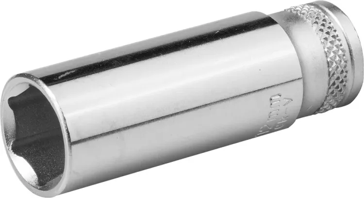 Торцовая головка KRAFTOOL "INDUSTRIE QUALITAT", удлиненная, Cr-V, FLANK, хромосатинированная, 1/4", 12 мм 27817-12_z01 купить в Урае