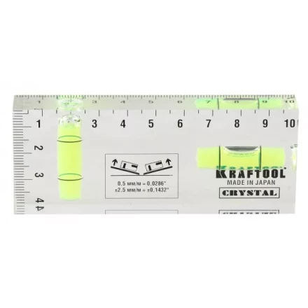 Уровень KRAFTOOL &quot;PRO&quot; &quot;CRYSTAL&quot; 2 ампулы, 40х100мм 1-34865-040 купить в Урае