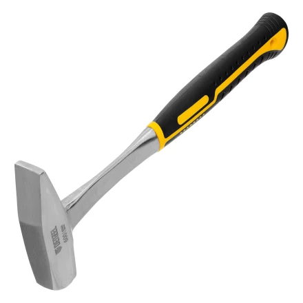 Молоток слесарный 600 г, цельнометаллический, двухкомпонентная рукоятка Denzel 10404 купить в Урае