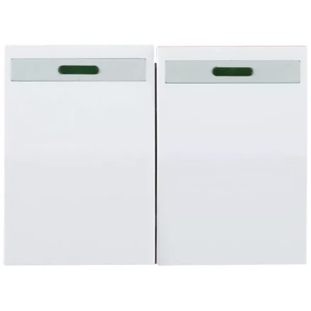 Выключатель СВЕТОЗАР &quot;ЭФФЕКТ&quot; двухклавишный, с эффектом свечения, без вставки и рамки, цвет белый, 10A/~250B SV-54435-W купить в Урае