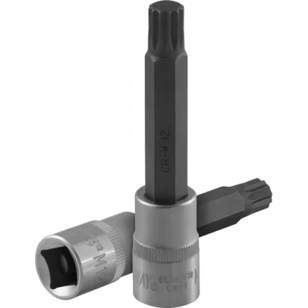 Торцевая насадка 1/2&quot;DR вставка SPLINE M10x100мм для ГБЦ двигателей VAG  S64H4212 Jonnesway 49466 купить в Урае